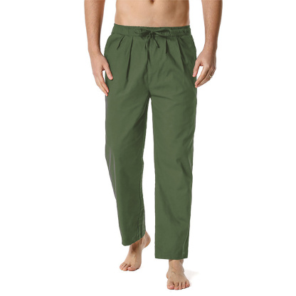 Ahlsentop™ Neue einfarbige, mittelhohe, gerade Nine-Point-Hose für Herren