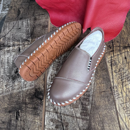 Ahlsentop Handgefertigte Herren-Slipper aus Leder