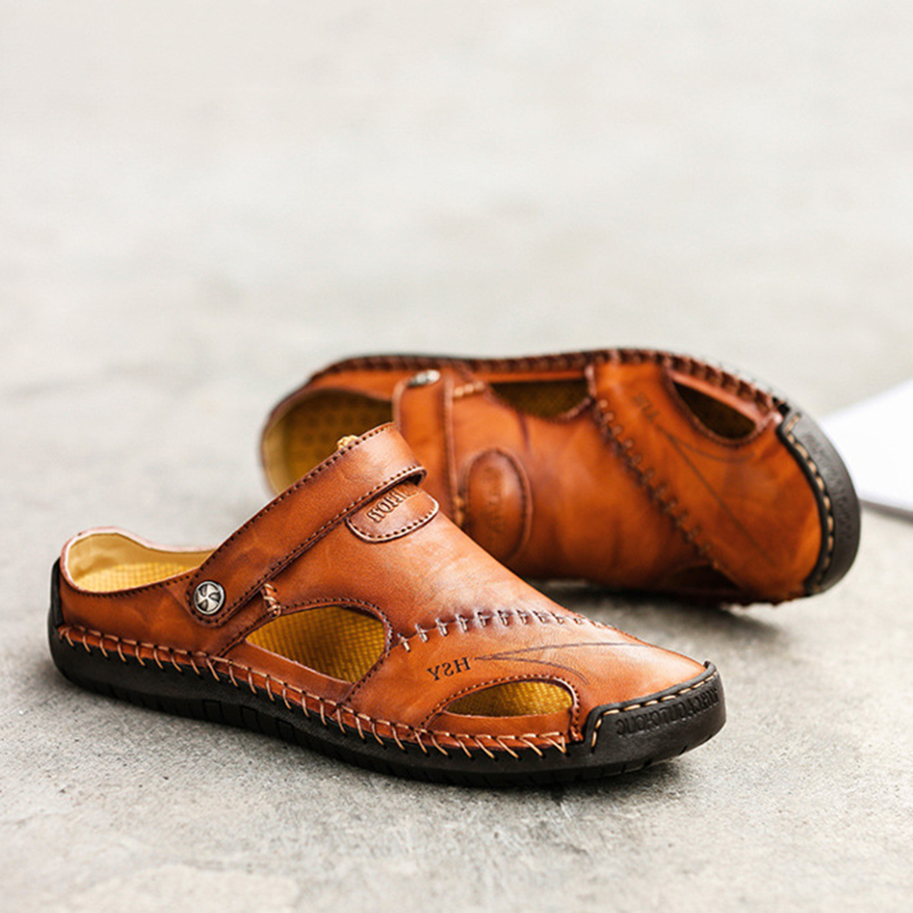 Ahlsentop Neue atmungsaktive Mehrzweck-Ledersandalen für Herren