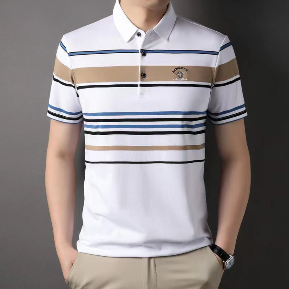 Ahlsentop™ Neues Jugend-Poloshirt mit gestreiftem Revers für Herren
