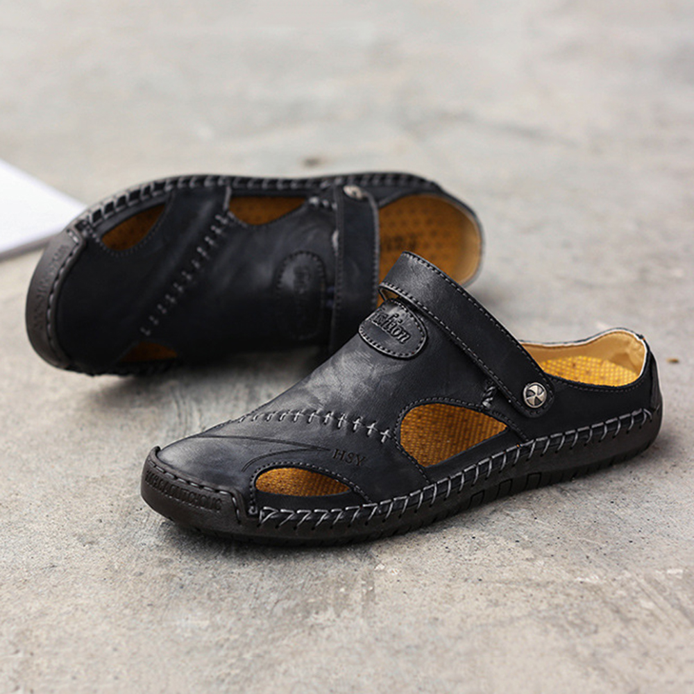 Ahlsentop Neue atmungsaktive Mehrzweck-Ledersandalen für Herren