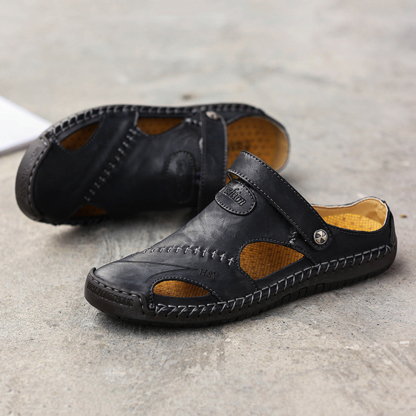 Ahlsentop Neue atmungsaktive Mehrzweck-Ledersandalen für Herren