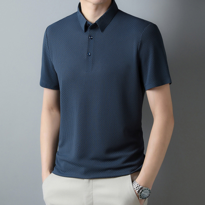 AHLSENTOP™ Lässiges Jacquard-Revers-Poloshirt für Herren