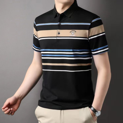 Ahlsentop™ Neues Jugend-Poloshirt mit gestreiftem Revers für Herren