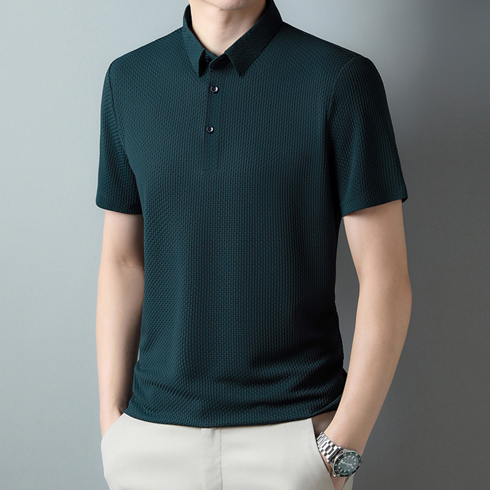 AHLSENTOP™ Lässiges Jacquard-Revers-Poloshirt für Herren