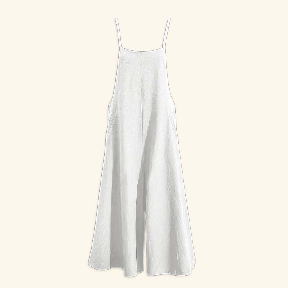 AHLSENTOP™ Damen-Jumpsuit mit hoher Taille ärmellos und weitem Bein