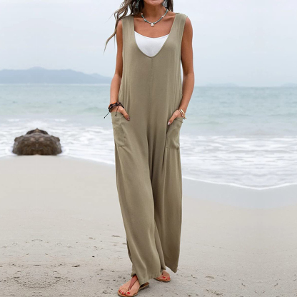 AHLSENTOP™ Ärmelloser, lockerer Sommer-Overall für Damen