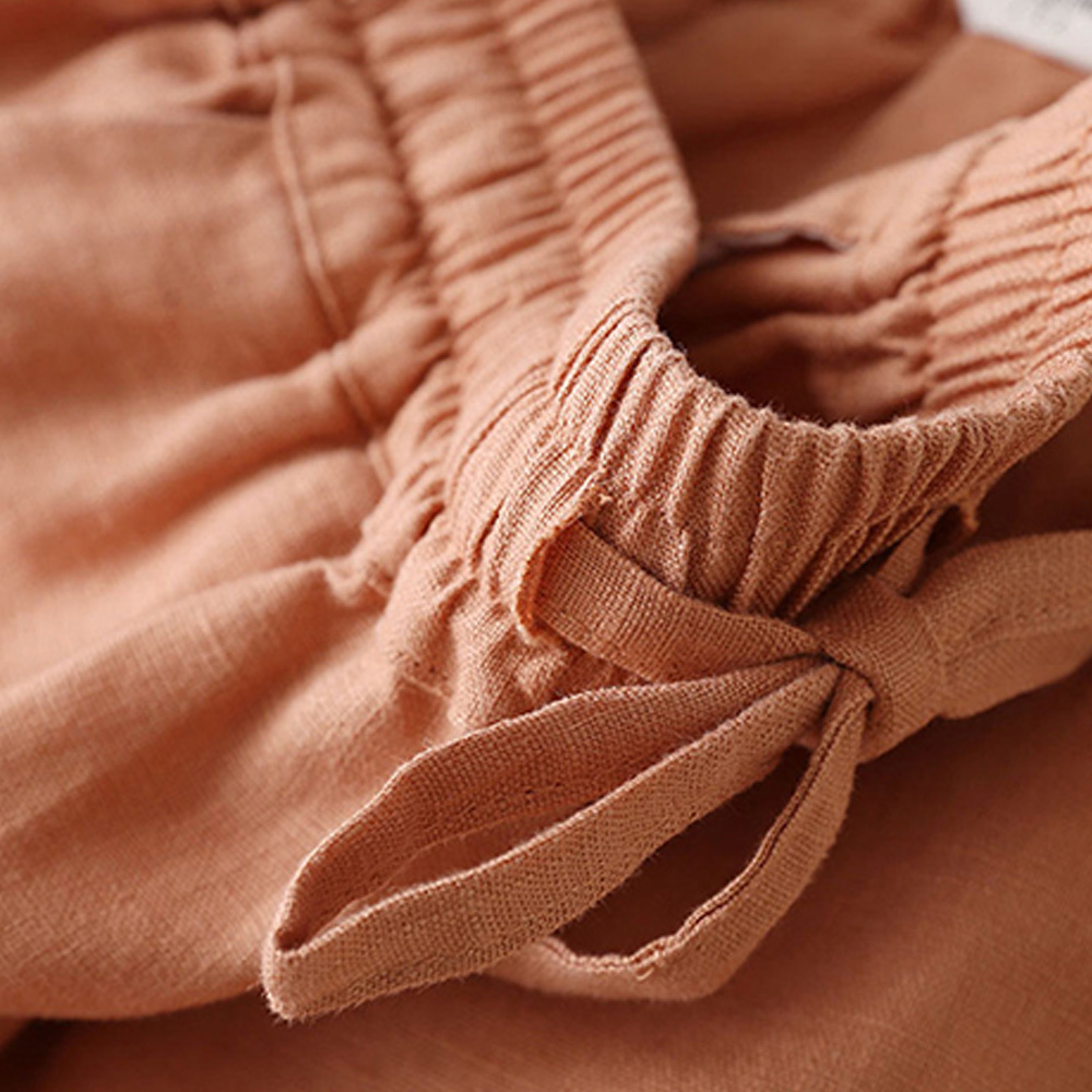 Ahlsentop™ Lässige, lockere Damenhose mit weitem Bein aus atmungsaktiver Baumwolle und Leinen