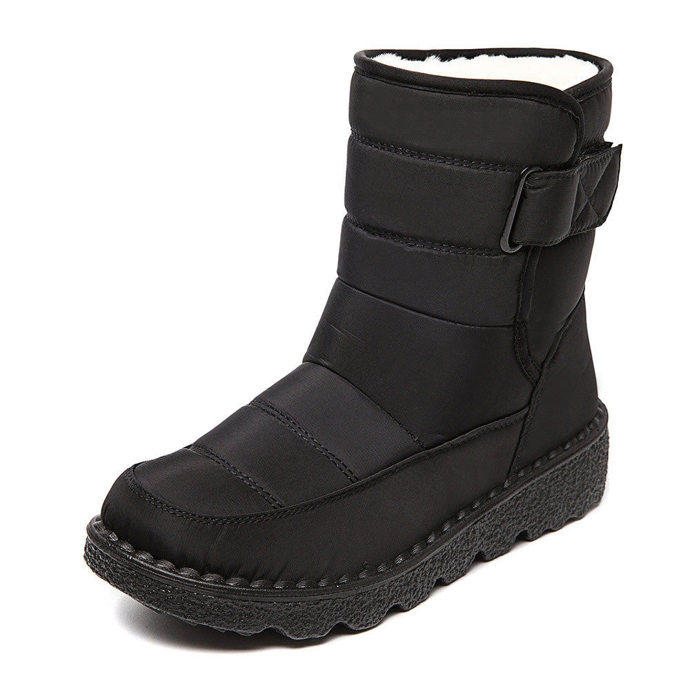 Ahlsentop Wasserdichte Damen-Schneestiefel mit Klettverschluss