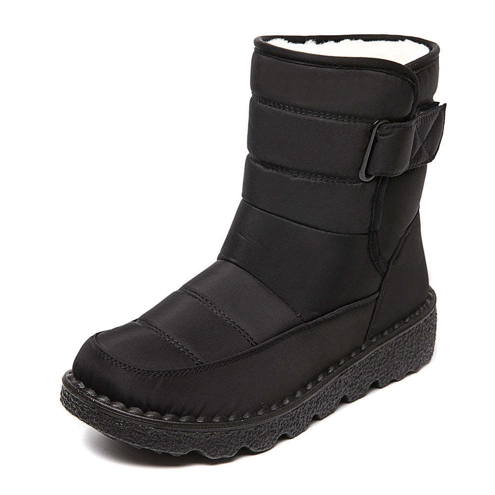 Ahlsentop Wasserdichte Damen-Schneestiefel mit Klettverschluss