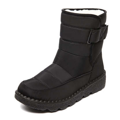 Ahlsentop Wasserdichte Damen-Schneestiefel mit Klettverschluss