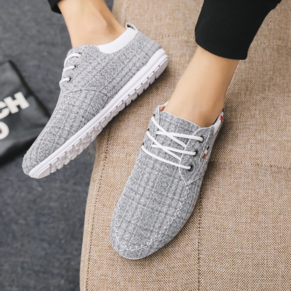 AHLSENTOP™ Herbst neue Herren lässige atmungsaktive flache Segeltuchschuhe