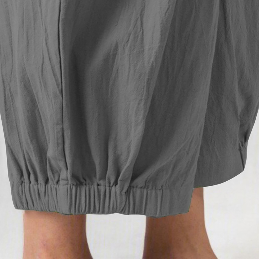 AHLSENTOP Neunte Hose mit hoher Taille und weitem Bein für Damen