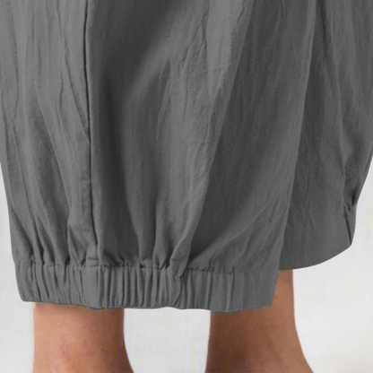 AHLSENTOP Neunte Hose mit hoher Taille und weitem Bein für Damen