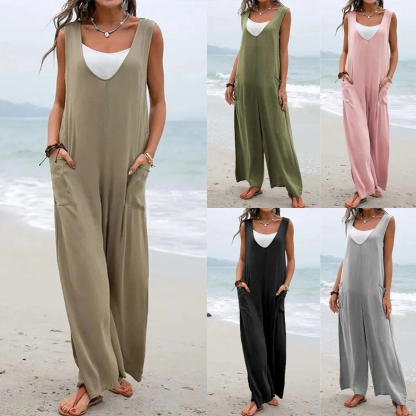 AHLSENTOP™ Ärmelloser, lockerer Sommer-Overall für Damen