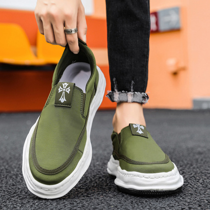 Ahlsentop Slip-On-Segeltuchschuhe mit elastischem Besatz
