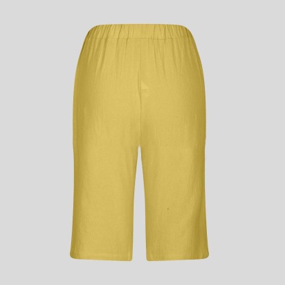 AHLSENTOP™ Lockere Sommerhose für Damen mit Kordelzug aus Baumwolle und Leinen