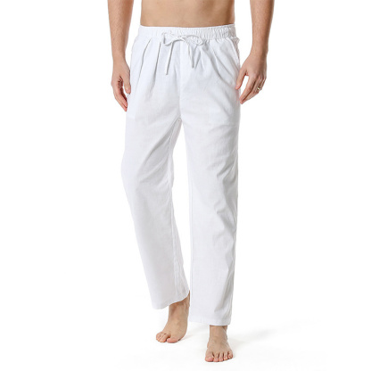 Ahlsentop™ Neue einfarbige, mittelhohe, gerade Nine-Point-Hose für Herren