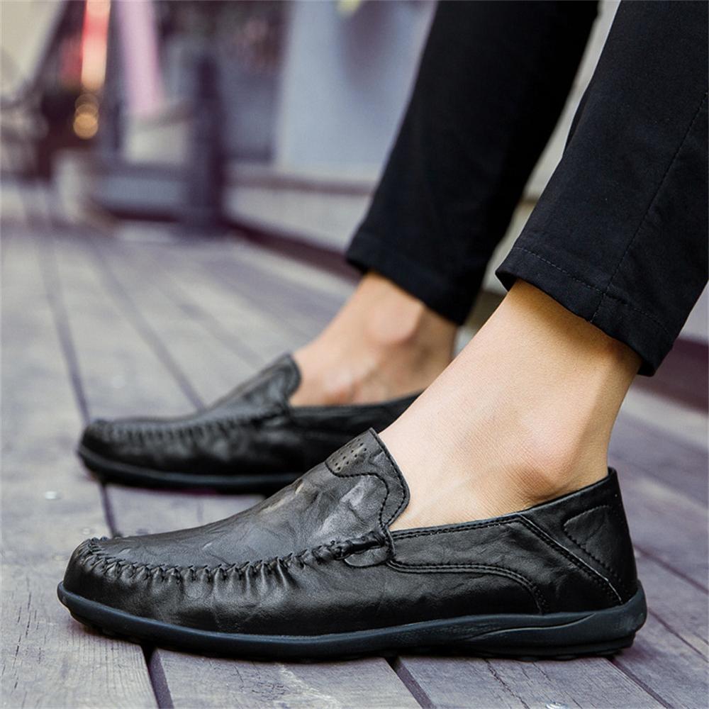 Ahlsentop Lässiger Modetrend, handgenähte Leder-Herrenschuhe