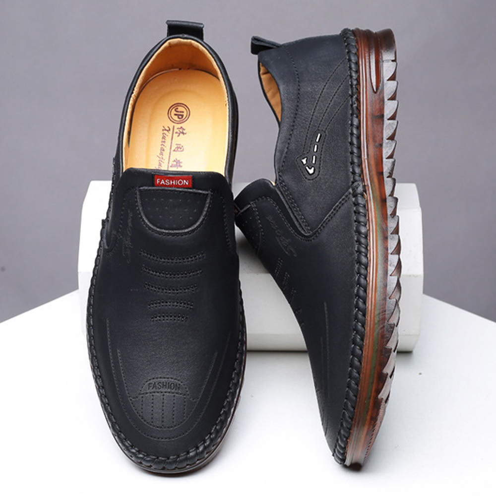 Ahlsentop Handgenähte Slip-On-Schuhe für Herren im neuen Stil mit weicher Sohle