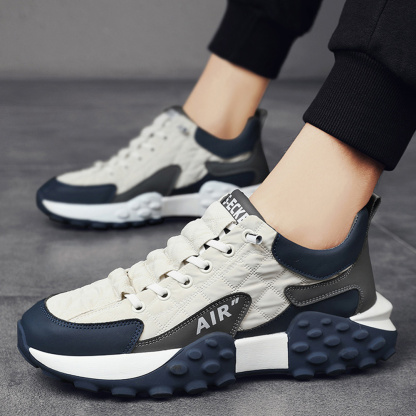AHLSENTOP Farbblock-Sneaker für Herren mit dicker Sohle