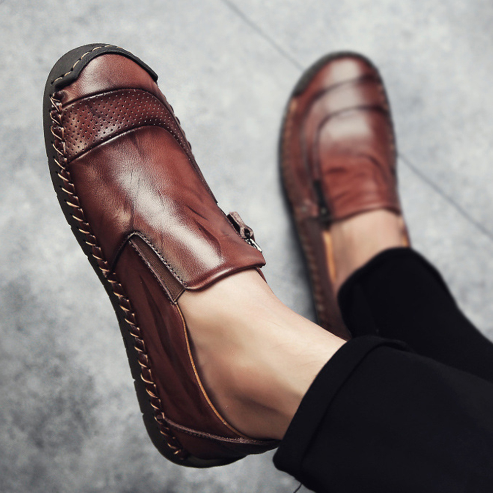 AHLSENTOP Herren-Freizeitschuhe für Frühling und Sommer mit seitlichem Reißverschluss
