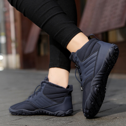Ahlsentop Neue Outdoor-Fünf-Finger-Schneestiefel, rutschfeste Fleece-Baumwollschuhe