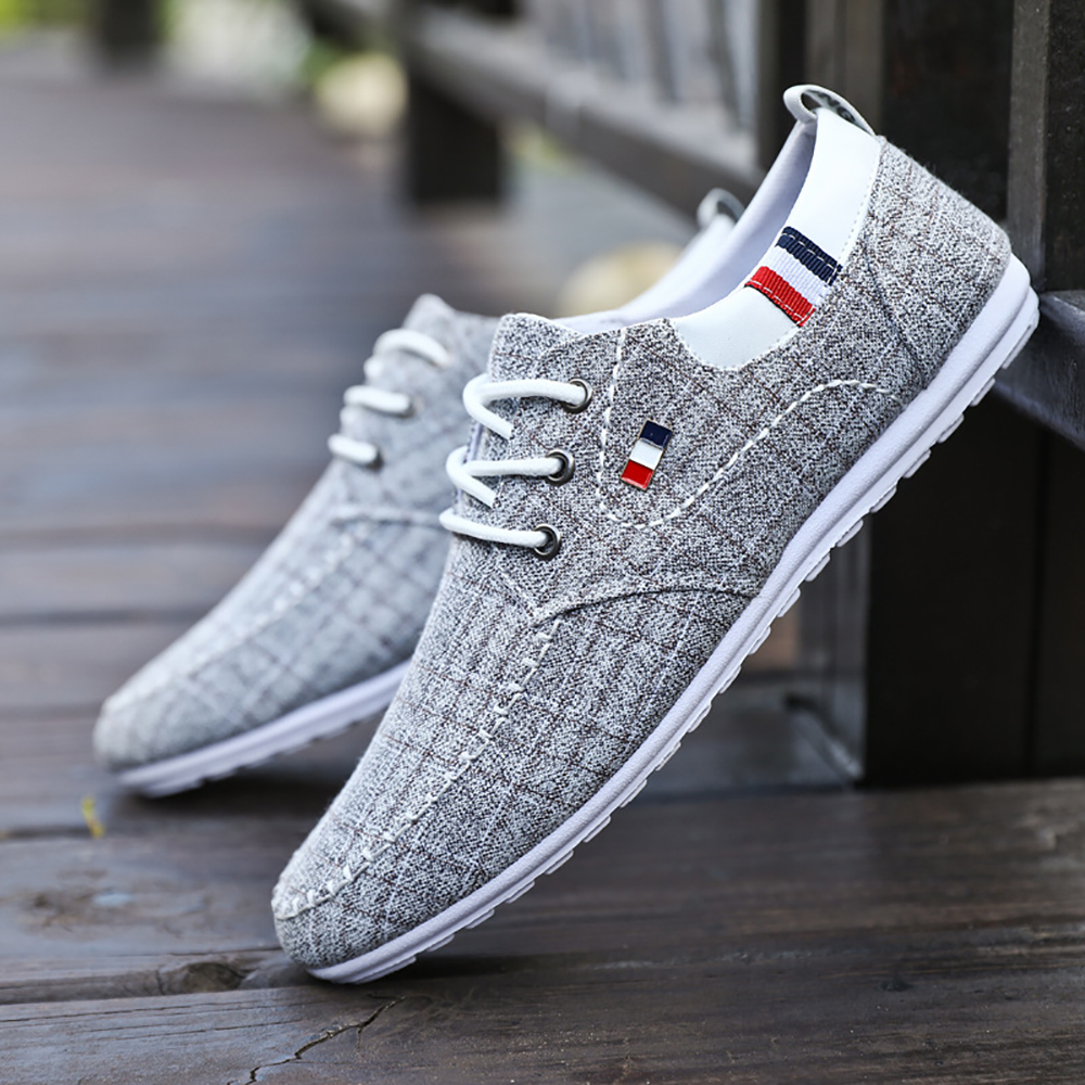 AHLSENTOP™ Herbst neue Herren lässige atmungsaktive flache Segeltuchschuhe