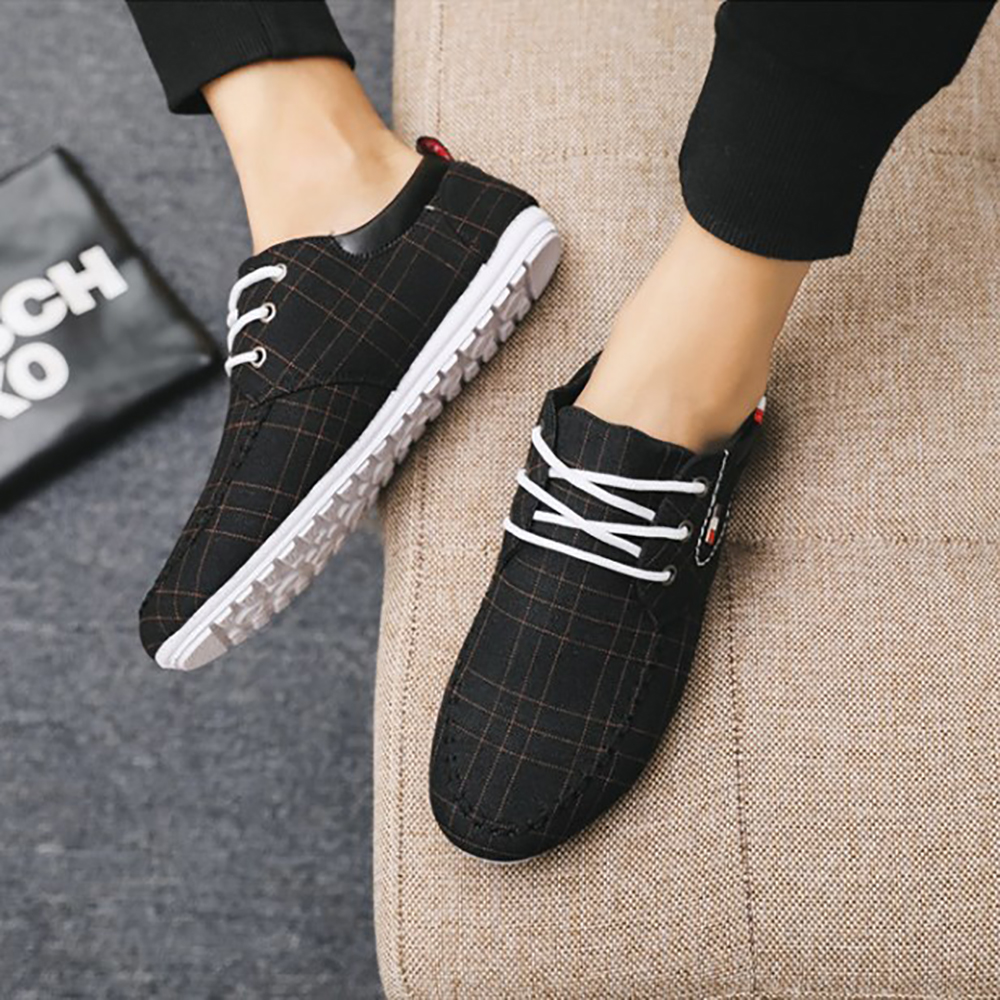 AHLSENTOP™ Herbst neue Herren lässige atmungsaktive flache Segeltuchschuhe