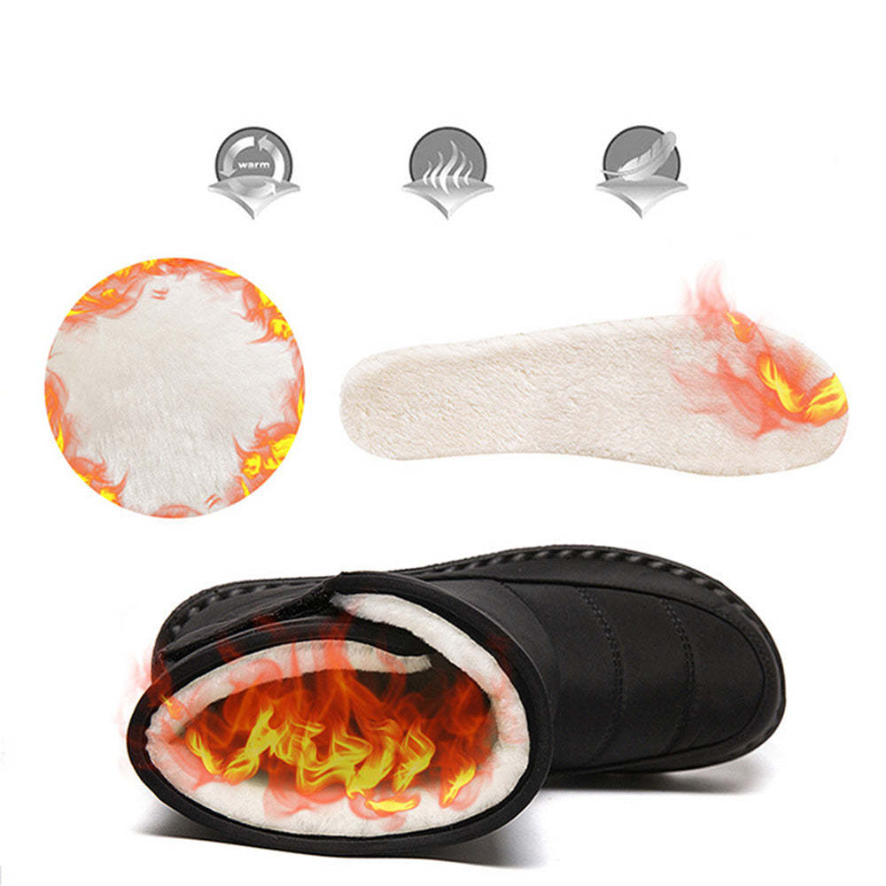 Ahlsentop Wasserdichte Damen-Schneestiefel mit Klettverschluss