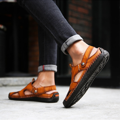 Ahlsentop Neue atmungsaktive Mehrzweck-Ledersandalen für Herren