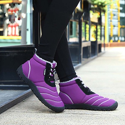 Ahlswetop Schnür-High-Top-wasserdichte Outdoor-Sport-Schneestiefel für Herren und Damen