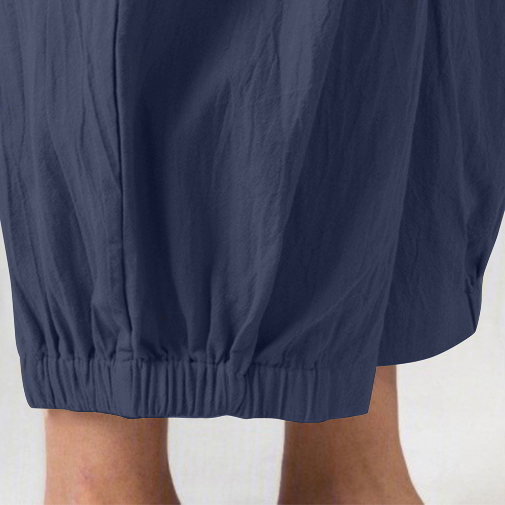 AHLSENTOP Neunte Hose mit hoher Taille und weitem Bein für Damen
