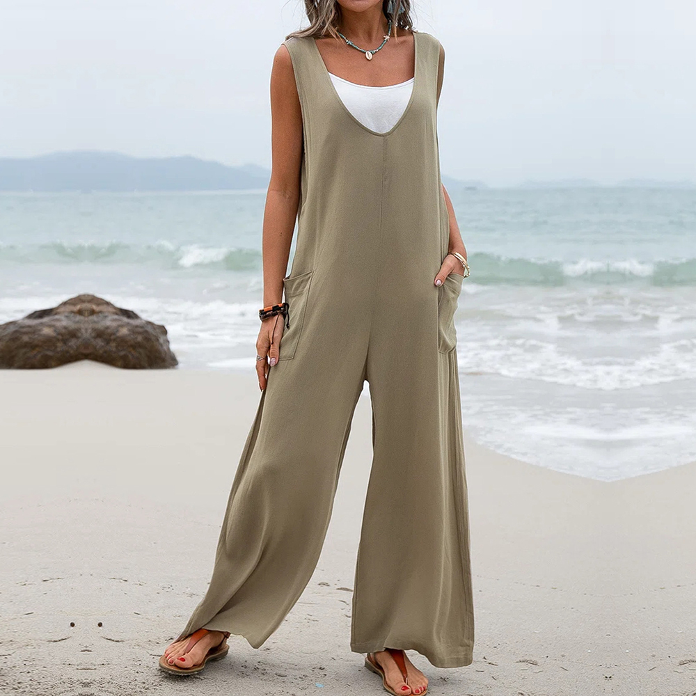 AHLSENTOP™ Ärmelloser, lockerer Sommer-Overall für Damen