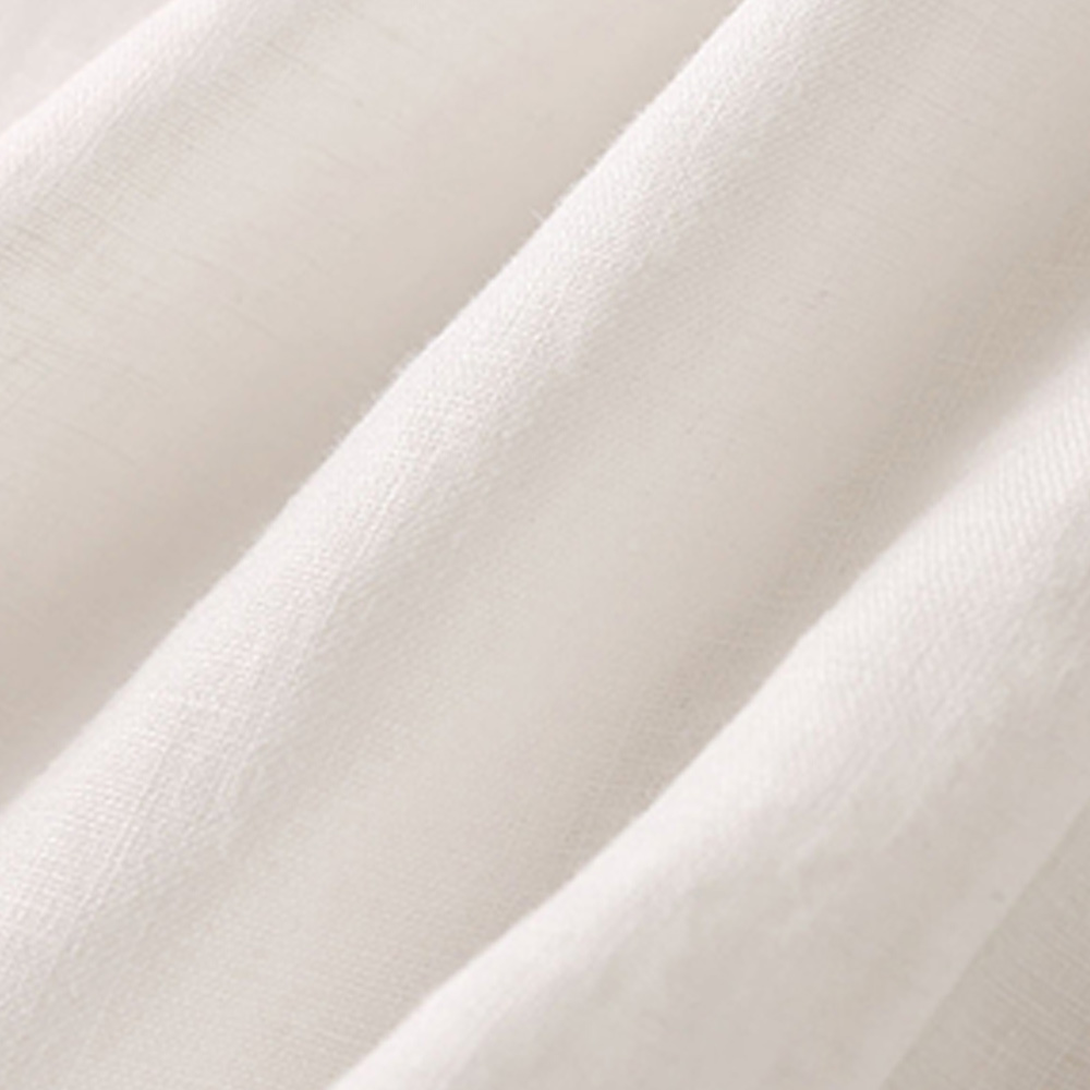 AHLSENTOP Neue hoch taillierte Damenhose mit weitem Bein aus Baumwolle und Leinen mit seitlichem Bindeband