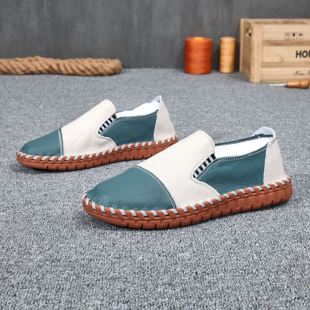Ahlsentop Handgefertigte Herren-Slipper aus Leder