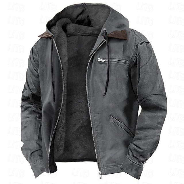 Herren Kapuzenjacke im einfachen, retro Streetstyle