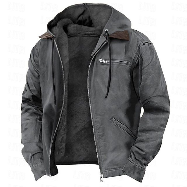 Herren Kapuzenjacke im einfachen, retro Streetstyle