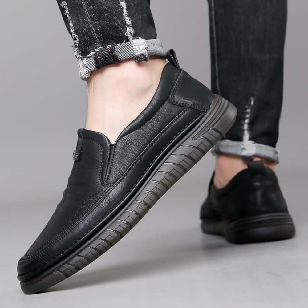 AHLSENTOP Neue Herren-Slip-on-Freizeitschuhe aus Leder