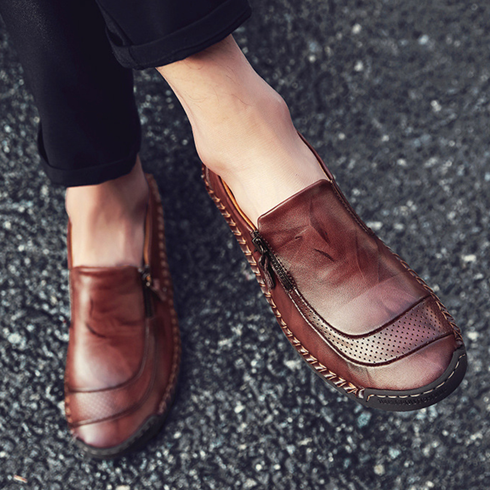 AHLSENTOP Herren-Freizeitschuhe für Frühling und Sommer mit seitlichem Reißverschluss