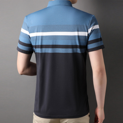 Ahlsentop™ Neues Jugend-Poloshirt mit gestreiftem Revers für Herren