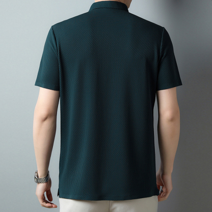 AHLSENTOP™ Lässiges Jacquard-Revers-Poloshirt für Herren