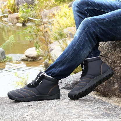 Ahlswetop Schnür-High-Top-wasserdichte Outdoor-Sport-Schneestiefel für Herren und Damen