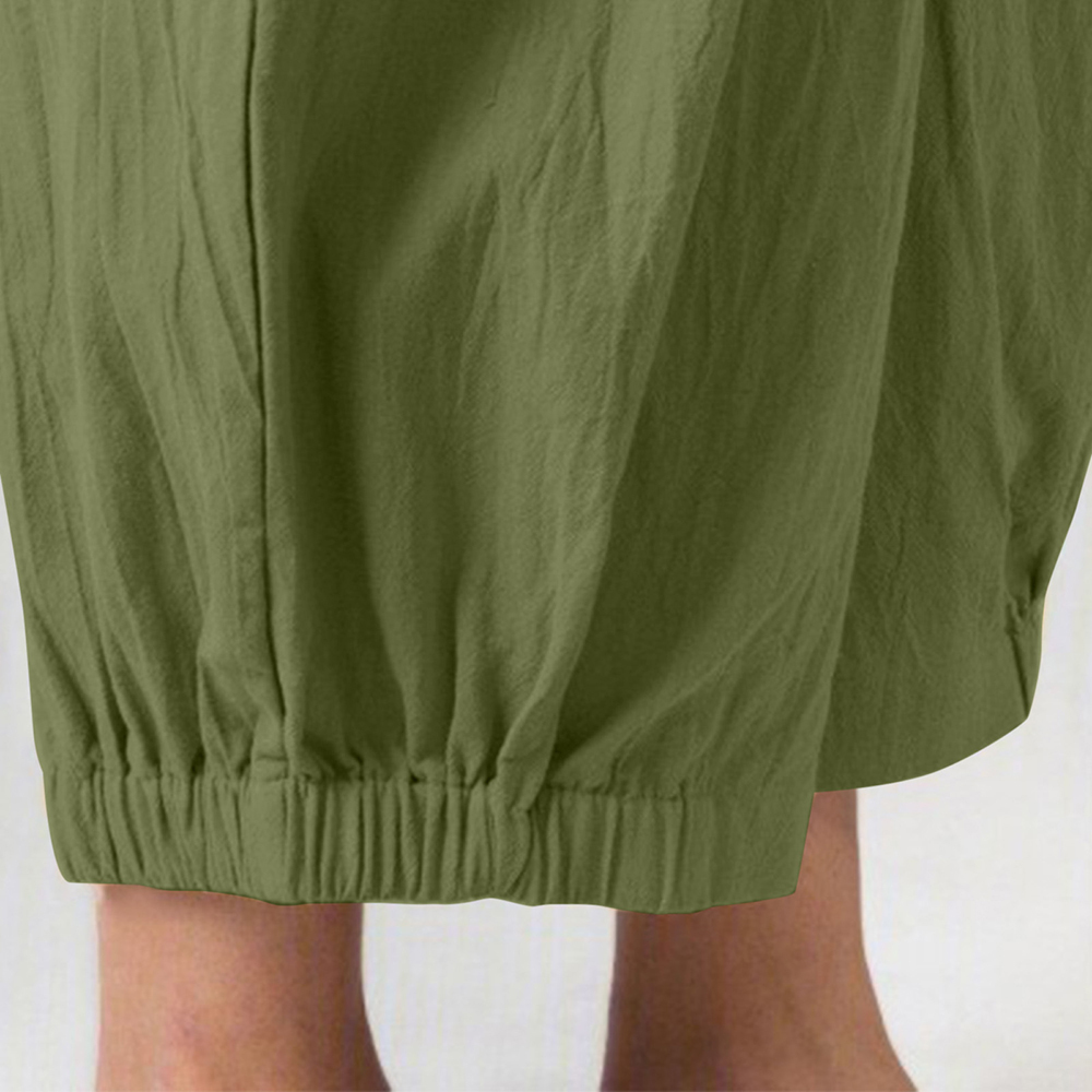 AHLSENTOP Neunte Hose mit hoher Taille und weitem Bein für Damen
