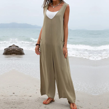 AHLSENTOP™ Ärmelloser, lockerer Sommer-Overall für Damen