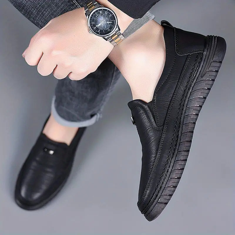 AHLSENTOP Neue Herren-Slip-on-Freizeitschuhe aus Leder