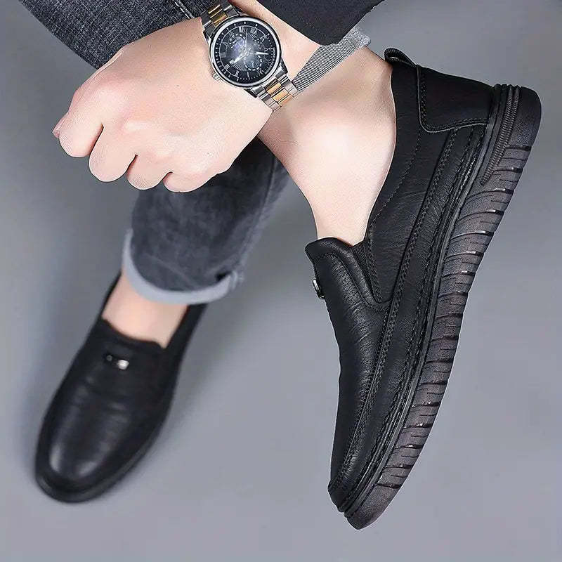 AHLSENTOP Neue Herren-Slip-on-Freizeitschuhe aus Leder