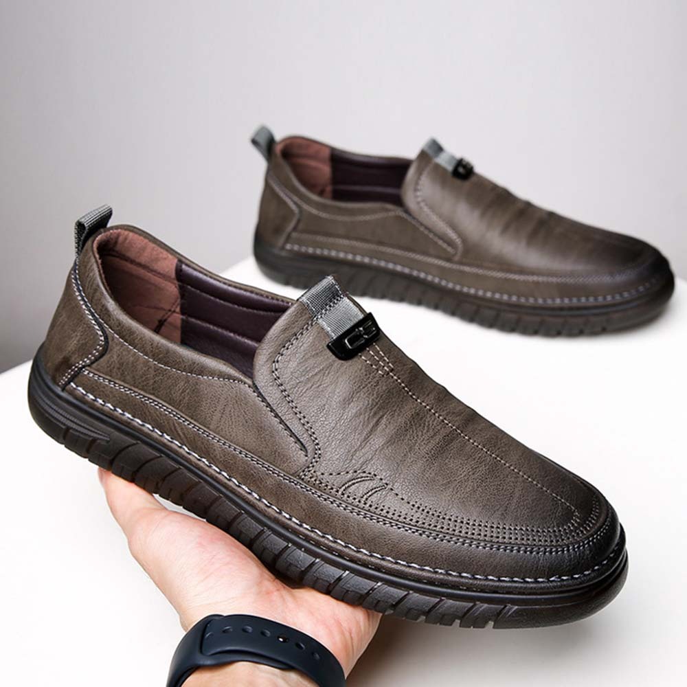 AHLSENTOP Neue Herren-Slip-on-Freizeitschuhe aus Leder