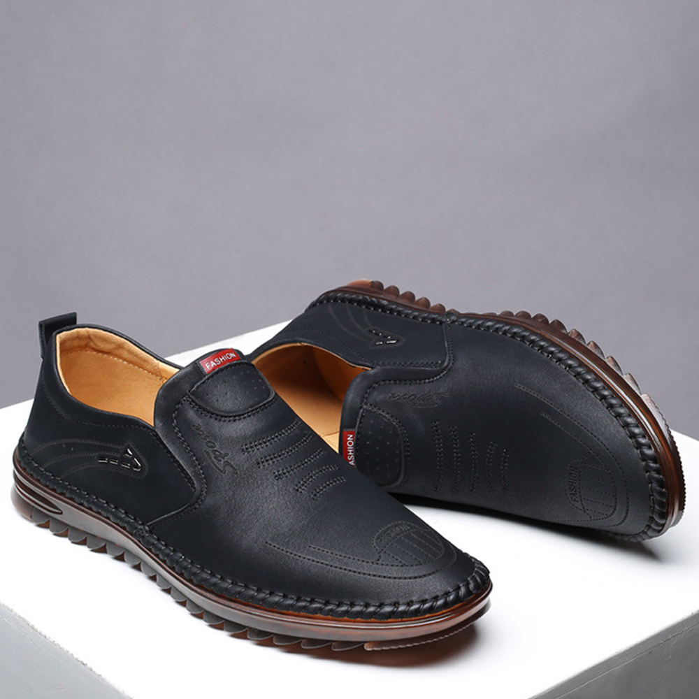 Ahlsentop Handgenähte Slip-On-Schuhe für Herren im neuen Stil mit weicher Sohle