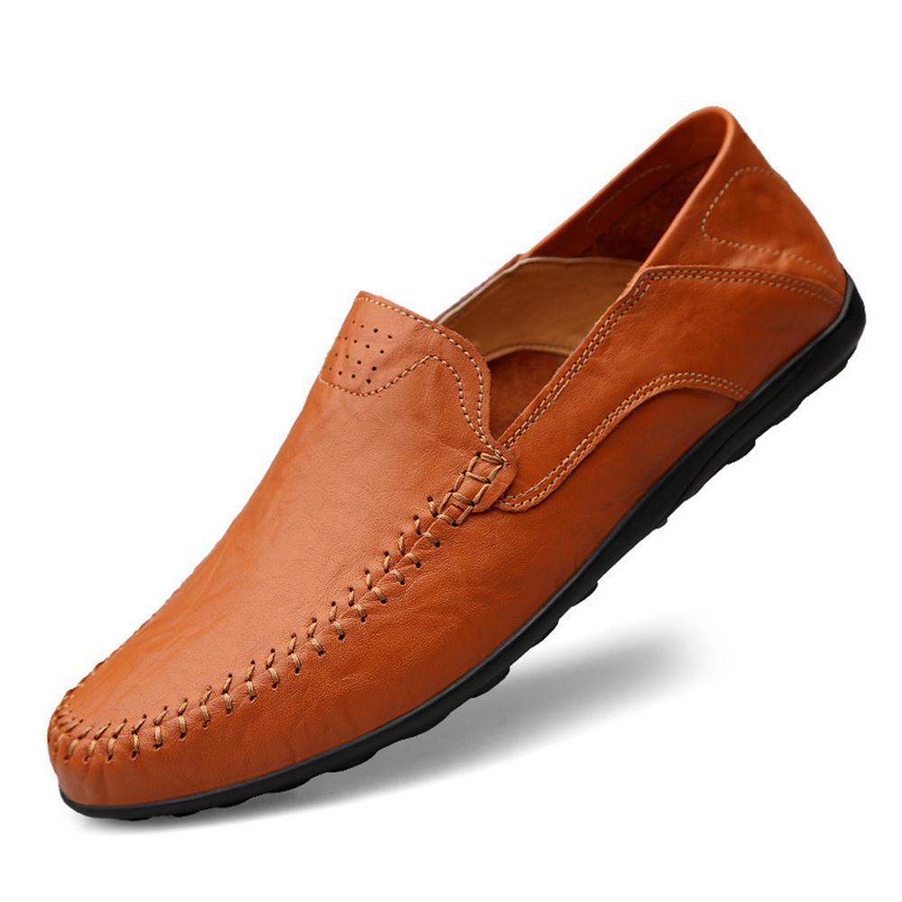 Ahlsentop Lässiger Modetrend, handgenähte Leder-Herrenschuhe